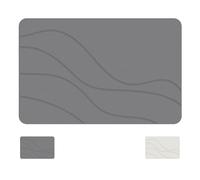 Matmend Bath Mat, Matmend Bath Mats Stone, Water Absorbing Rug Outside Shower,Fast Drying Bathroom Mat, Suitable for Bedrooms, Living Rooms, Doorways, Keeping Dry and Hygienic (Grey,50 * 80cm)