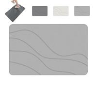 Matmend Bath Mat, Matmend Stone Bath Mat - Non-Slip Super Absorbent Diatomaceous Earth, Quick Drying Non-Slip Shower Mats, Easy to Clean, for Bathrooms, Living Room (40*30*0.9,Light Gray)