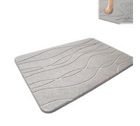 Matmend Stone Bath Mat,Matmend Bath Mat,Stone Baths Mats Diatomaceous Earth Quick Drying Non-slip Shower Mats,0.35in Thick,Super Absorbent Diatomite Stones BathMat,Easy to Clean,23.7*15.7in (A)