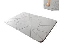 Matmend Stone Bath Mat,Matmend Bath Mat,Stone Baths Mats Diatomaceous Earth Quick Drying Non-slip Shower Mats,0.35in Thick,Super Absorbent Diatomite Stones BathMat,Easy to Clean,23.7*15.7in (B)