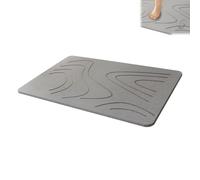 Matmend Stone Bath Mat,Matmend Bath Mat,Stone Baths Mats Diatomaceous Earth Quick Drying Non-slip Shower Mats,0.35in Thick,Super Absorbent Diatomite Stones BathMat,Easy to Clean,23.7*15.7in (D)