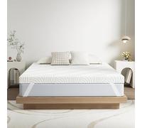 Matoresu Surmatelas pour lit double 10 cm avec housse amovible lavable à fermeture éclair, en mousse haute densité pour soulager la pression, ferme (135 x 190 x 10 cm)