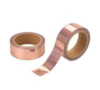 Matory Lot de 2 rouleaux de ruban adhésif Washi en feuille d'or rose solide 15 mm x 5 m pour bricolage, artisanat, emballage cadeau, cadre photo, scrapbooking