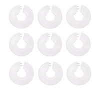 Matory Lot de 8 Cache Tuyau Colliers de Tuyau en Plastique pour Radiateur Blanc 15 mm de Diamètre