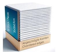 MatoSan® 30 Feuilles Panneau Acoustique Auto-Adhésif pour Isolation Acoustique Insonorisant Mur Haute Densité pour Mur Plafond Bois & Porte Panneaux Acoustiques Chambre Isoler Contre le Bruit