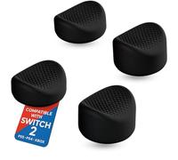 MatoSan Lot de 4 capuchons de joystick - Accessoires pour Switch 2 - Joystick Grip Caps pour Joy-Con - Protection et précision - Capuchons ergonomiques pour les pouces pour joueurs (version 10) - Noir