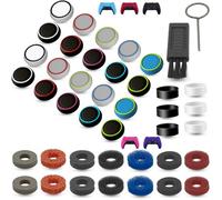 MatoSan® Lot de 42 accessoires pour manettes - Capuchons, anneaux et Aim Assist - Adhérence améliorée, protection et précision de cible - Compatible avec les manettes courantes