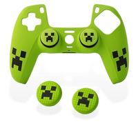 MatoSan Skin avec grip - Coque en silicone de haute qualité pour manettes de jeu modernes - Coque antidérapante pour plus de contrôle - Avec capuchons précis pour joystick - Couleur : vert