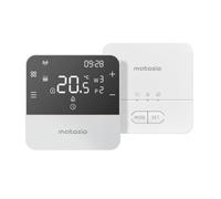 Matosio AT511RT Thermostat programmable sans Fil avec Récepteur pour chaudiere Opentherm ou à Contact Sec, Thermostat Ambiante numérique à Piles, Montage Mural ou Pose sur Table, Noir et Blanc