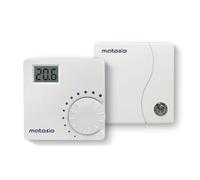 Matosio TH610 Thermostat de chaudiere sans Fil avec Récepteur, Réglage de la température avec molette, Montage Mural, Blanc