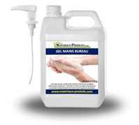 MATPRO, Gel Mains Bureau 5L - Désinfectant Hydratant pour les Mains, Ingrédients Doux, Parfum Neutre, Idéal pour Bureaux, Écoles et Espaces Publics, Format Économique
