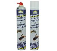 MATPRO, Insecticide Foudroyant Spécial Frelons Asiatiques, Frelons et Guêpes - Lot de 12 Aerosols de 400ml, Efficacité Rapide, Formule Professionnelle, Idéal pour Extérieur et Intérieur.