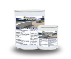 MATPRO - Moquette de Pierre Sol Drainant - Liant Résine Époxy - Filtre Eaux d'Arrosage & Pluie - Kit Prédosé - Laisse une Surface Drainante - Incolore - 1Kg