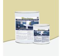 MATPRO - Peinture Laque Epoxy Salle de Bain - Sans Solvant, Auto-Lissant - Répare & Rénove Baignoire, Lavabo, Évier, Plan de Travail - Aspect Ivoire - 1Kg