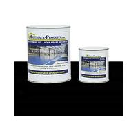 MATPRO - Revêtement Peinture pour Sol Laque Époxy Sécurité et Marquage - Auto-Lissant - pour Travaux Neuf/Réparation - Aspect Miroir Brillant - Noir - 1Kg
