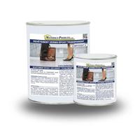 MATPRO - Revêtement Vernis Epoxy - Bi-Composant Sans Solvant, Autolissant - Support Intérieur Horizontal ou Vertical - Finition de Profondeur - Crystal - 2.5Kg