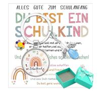 Matreeglam Cadeau pour fille - Porte-clés ange gardien - 2025 - Sac d'école - Remplissage - Cadeau de rentrée scolaire - Porte-bonheur - Carte de vœux - Boîte cadeau, Multicolore., Taille unique
