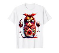 Matreshka Fille Russe Russie pour Russes Vin Matryoshka T-Shirt Graphique avec Valeur