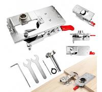 Matrice de charnière de porte en métal à double pince outils d'installation | Gabarit de charnière de porte pour menuiserie, projet de bricolage, menuisier, bricoleur