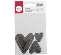 Matrice de découpage acier 6 x 5.5 cm - Cœurs - Rayher Gris G