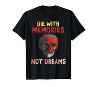 Matrice de découpe crâne avec Souvenirs, Pas de rêves T-Shirt Graphique avec Valeur, Homme, Noir, L