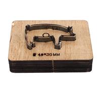 Matrice de découpe de précision pour cuir, forme de cochon, 49 x 30 mm