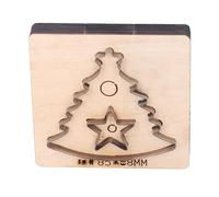 Matrice de Découpe du Cuir en Forme d'arbre de Noël, 11 X 10,5 X 2,3 Cm/4,3 X 4,1 X 0,9 Pouces, Coupe-Cuir en Acier allié, pour Tissus Superposés, Cuir, Argile