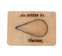 Matrice de découpe du cuir, matrice de découpe de gaufrage en acier à haute teneur en carbone 55x30 mm, base en bois - acier durable, artisanat précis, idéal pour le bricolage du