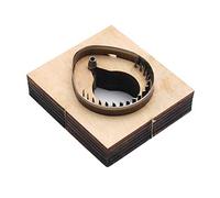 Matrice de découpe en bois pour étiquette en cuir, porte-clés en forme de larme, moule en résine, moule en silicone grande tasse