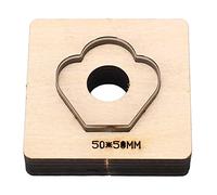 Matrice de découpe en cuir en forme de pétale, matrice de poinçonnage en acier allié pour carton, argile et tissu, outil de découpe DIY de 50 x 50 mm à haute dureté avec bords