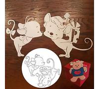 Matrice de découpe en forme de souris de dessin animé, pour bricolage, scrapbooking, album, décoration de mariage, carte d'invitation en papier, platine mat