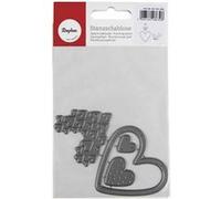 Matrice de découpe en métal 7,6 x 4,5 cm - Cœurs - Rayher Gris G