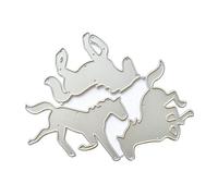 Matrice de découpe en métal en forme de cheval pour la fabrication de cartes, le scrapbooking, le papier, les loisirs créatifs, moule fait à la main