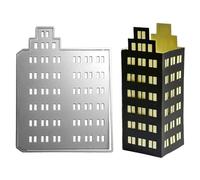 Matrice de découpe en métal,LICHENGTAI Maison en papier Ornement de maison en métal à découper Découpe Papier Cartes Bâtiment Gabarit de Gaufrage pour Décoration