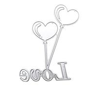 Matrice de découpe en métal motif ballon « Delicate Love » - Pour la Saint-Valentin, le scrapbooking, le journal intime, la Saint-Valentin, la fabrication de cartes