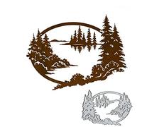 Matrice de découpe en métal,Motif : forêt, arbre, eau, feuilles, fleurs, montagnes, Noël, matrices de découpe, pochoir, bricolage, invitation, cartes, loisirs créatifs, fabrication de cartes