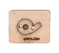 Matrice de découpe en métal pour cuir, bricolage, estampage, poinçonnage, moule de découpe, en acier allié, accessoires d'artisanat en bouleau, forme numéro 6 pour l'artisanat du