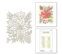 Matrice de découpe et pochoir Full Bloom Poinsettia de la collection Glimmer for The Holidays