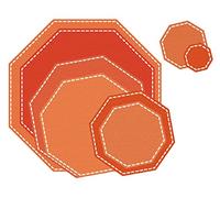Matrice de découpe fine ZAG Formes géométriques hexagones 8u.