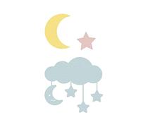 Matrice de découpe fine ZAG Pour enfants nuage avec étoile et lune 3u.