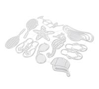 Matrice de Découpe Métal Motif Plage, 1 Set pour Loisirs Créatifs
