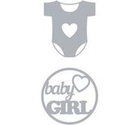 Matrice de découpe naissance - Body baby girl 6 cm Multicolore G