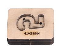 Matrice de Découpe Numéro 5, Emporte - pièce Métal et Base en Bois de Bouleau 41x26mm - Lames en Acier Alliage Dure, Idéal pour Artisanat Cuir et DIY