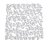 matrice de decoupe Pochoirs de poinçonnage alphabet petits et grands, matrices de découpe lettres découpage pochoirs de gaufrage cutting dies de decoupe pour albums bricolage scrapbooking cartes photo