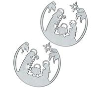 Matrice de découpe pour album photo de Noël - Pochoirs de gaufrage en carbone - 2 matrices de découpe pour fond de cartes, scrapbooking, album photo, papier cartonné, cartes de vœux