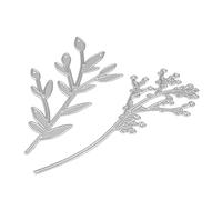 Matrice de découpe pour scrapbooking, bricolage, 1 lot de matrices de découpe, faciles à utiliser, motif branche en métal argenté, pochoirs pour cartes en papier, loisirs créatifs - Argent