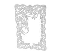 Matrice de Découpe pour Scrapbooking Diy, Fond en Relief | Acier au Carbone Argenté, Bords Lisses Réutilisables, Coupe Multiple Passage pour Cartes et Albums