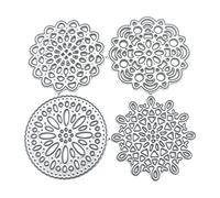 Matrice de découpe ronde 4 en 1 en métal pour décoration de cadeaux de mariage et de Saint-Valentin
