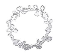 Matrice de découpe ronde en métal - Motif guirlande mignonne - Pochoir de gaufrage pour art, scrapbooking, album photo, décoration de Noël, pour la fabrication de cartes et les décorations