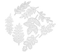 Matrice de Decoupe Scrapbooking Feuille Métal Argenté, Acier au Carbone | Découpe Facile, Motif Nature pour Journaux et Invitations, Style Végétal, Usage Maison et Mariage